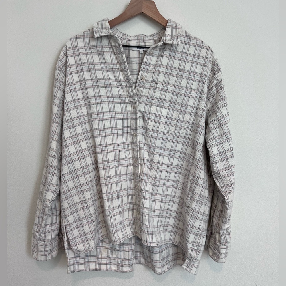Madewell Corduroy Oversized Boyfriend Shirt
